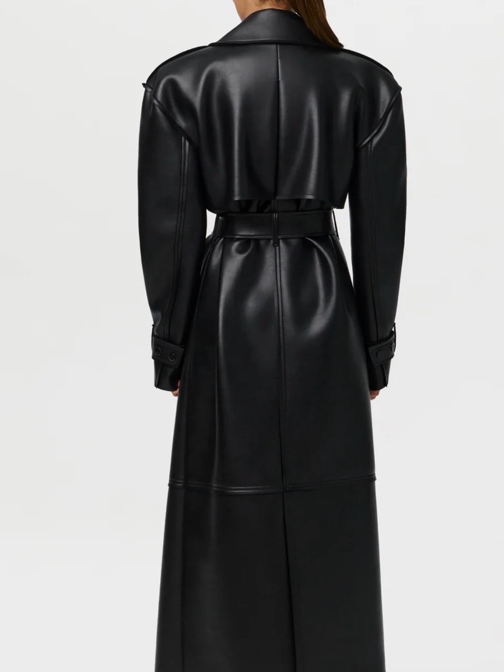 NWT Naked Wardrobe Vegan Leather Trench - Picture 2 of 3